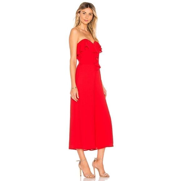 NWOT Amanda Uprichard Matisse Ruffle Jumpsuit - Picture 2 of 12